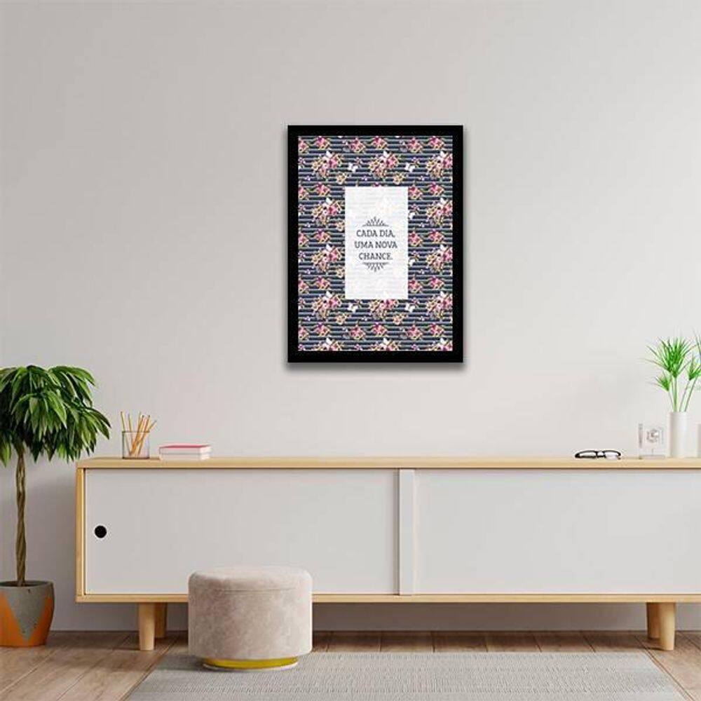Quadro Decorativo Cada Dia Uma Nova Chance 45x34cm