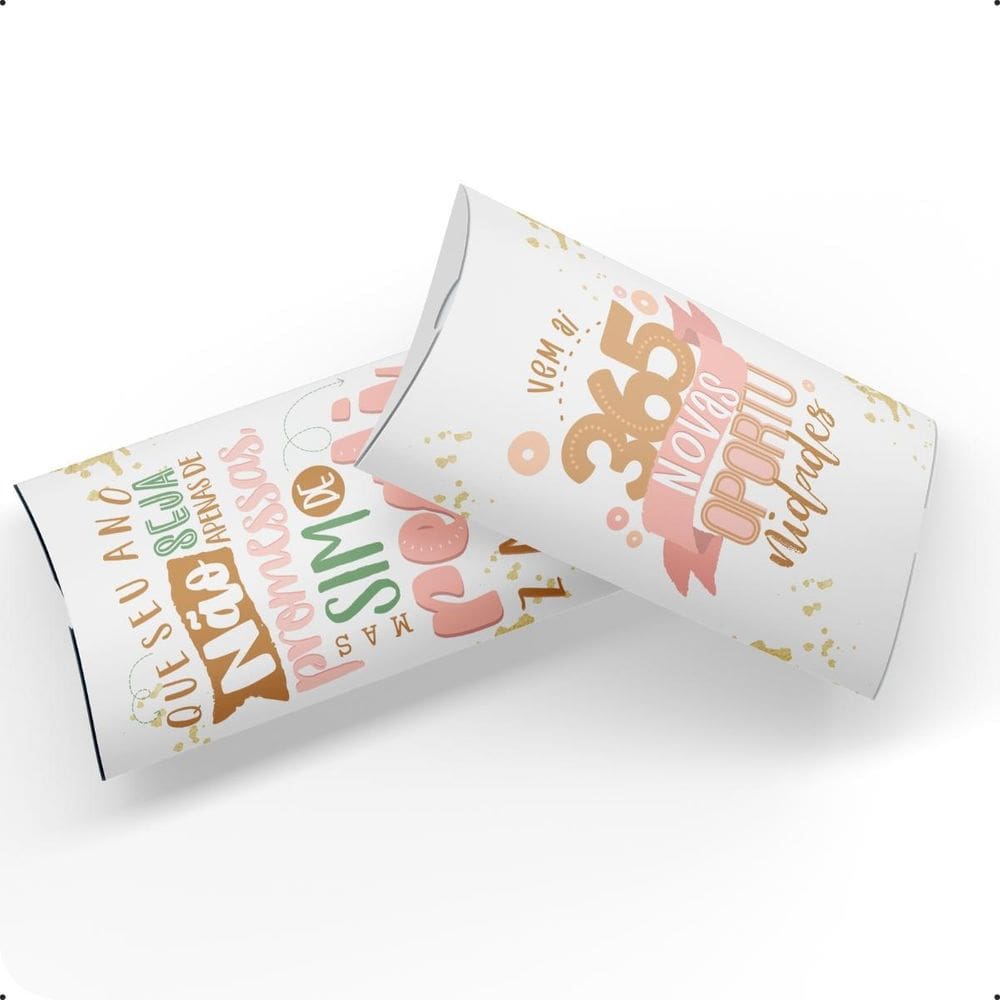 10 Caixinhas Lembrancinhas Bombom Presente - Ano Novo