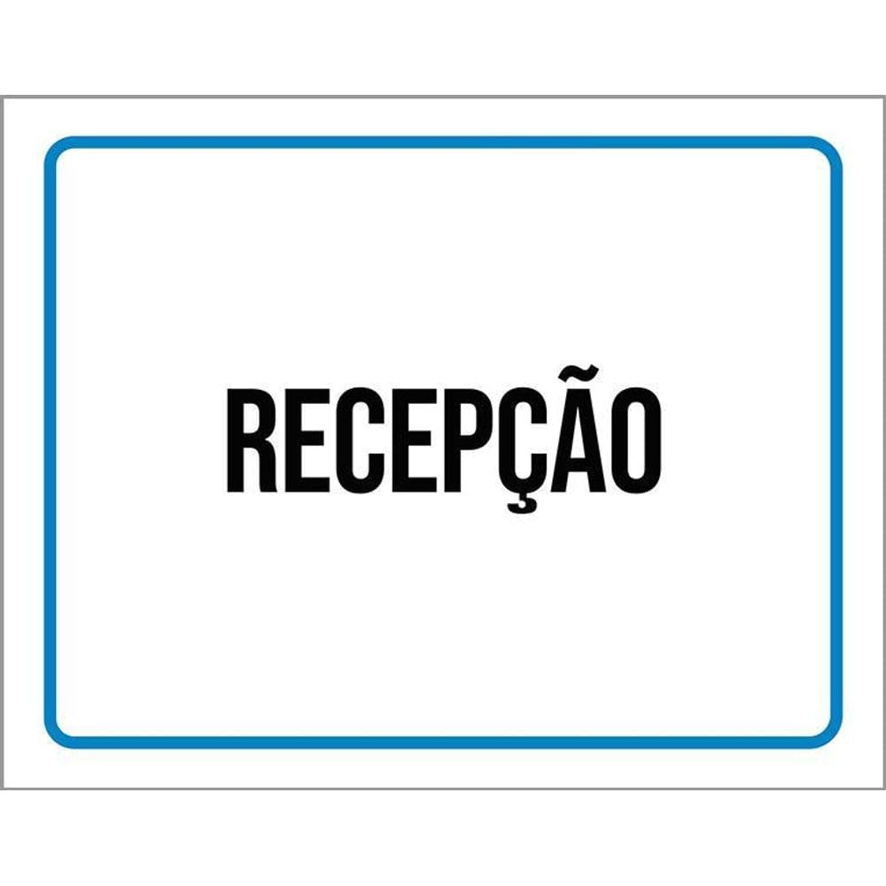 Placa Ambiente Sinalização Setor Recepção 18X23