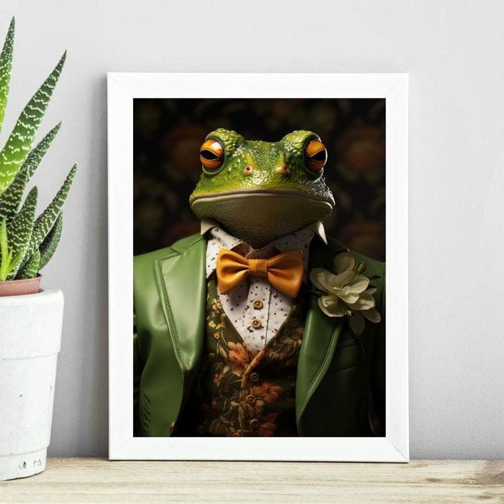 Quadro Decorativo Senhor Sapo 24X18Cm