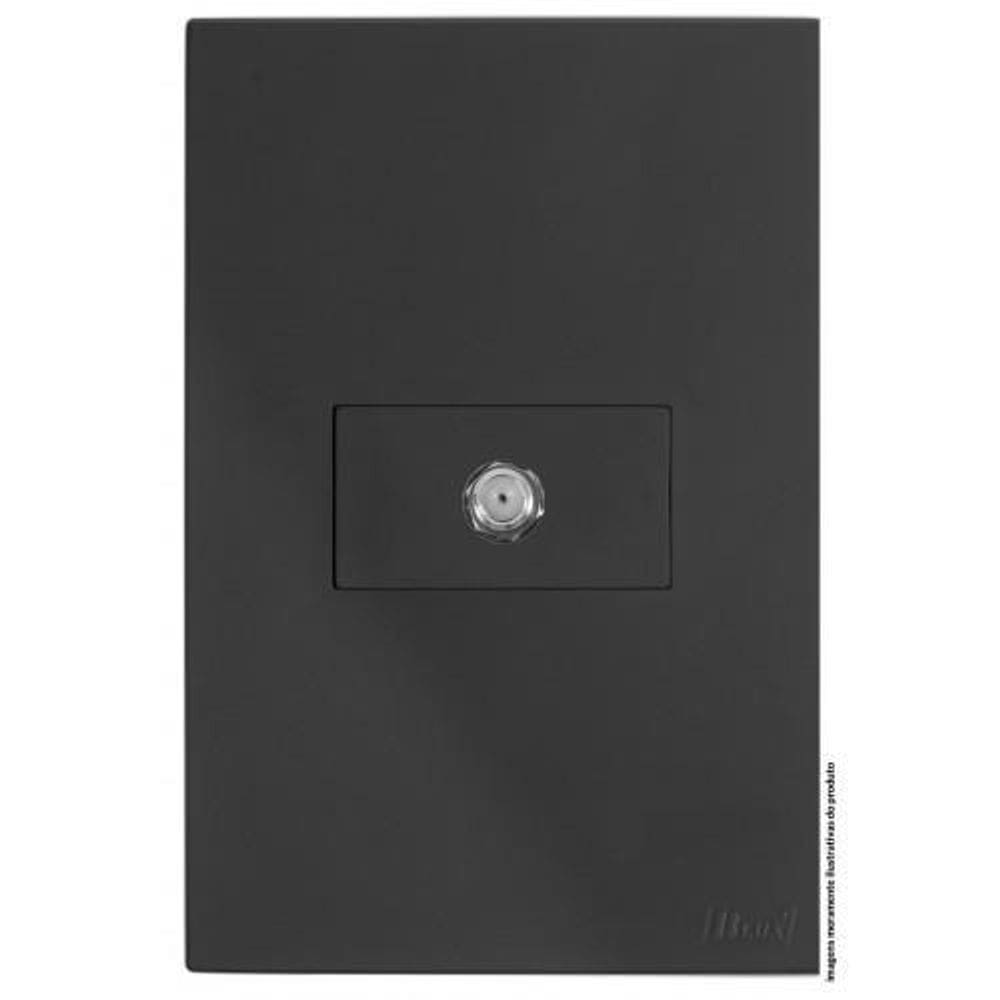 Cj Coaxial  Antena  Hor.4X2 - Recta Home Grafite Satin Fosco