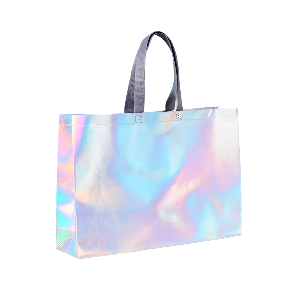 4 Un. Sacola De Compras Brindes Policromática Reutilizável