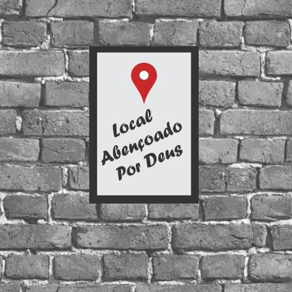 Placa Local Abençoado Por Deus 18X27Cm