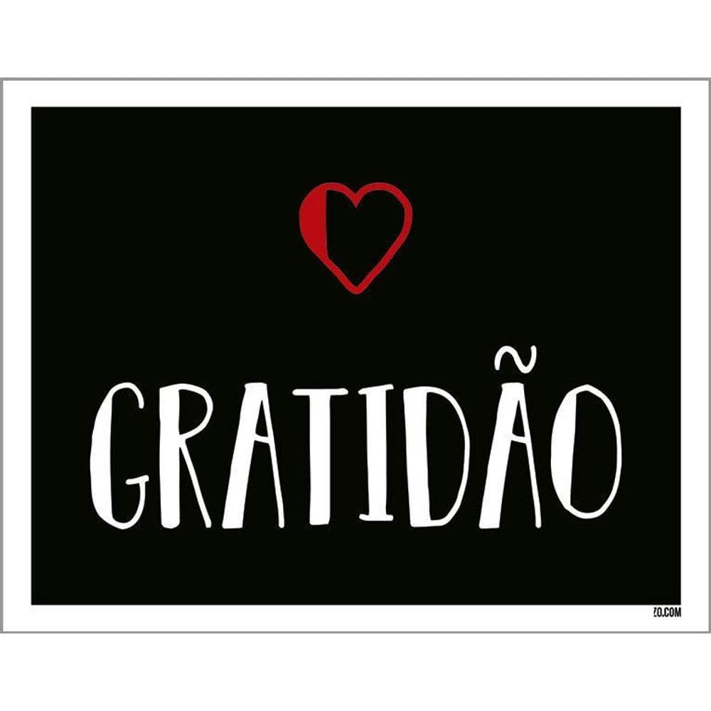 Placa Decorativa - Gratidão 36X46