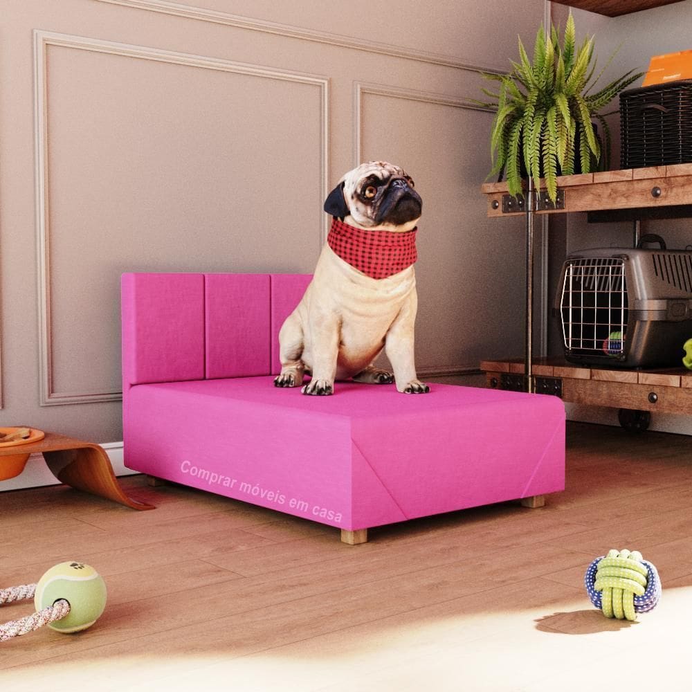 Cama Box Pet Dog Porte Menor 60 Cm Cor Pink Comprar Moveis