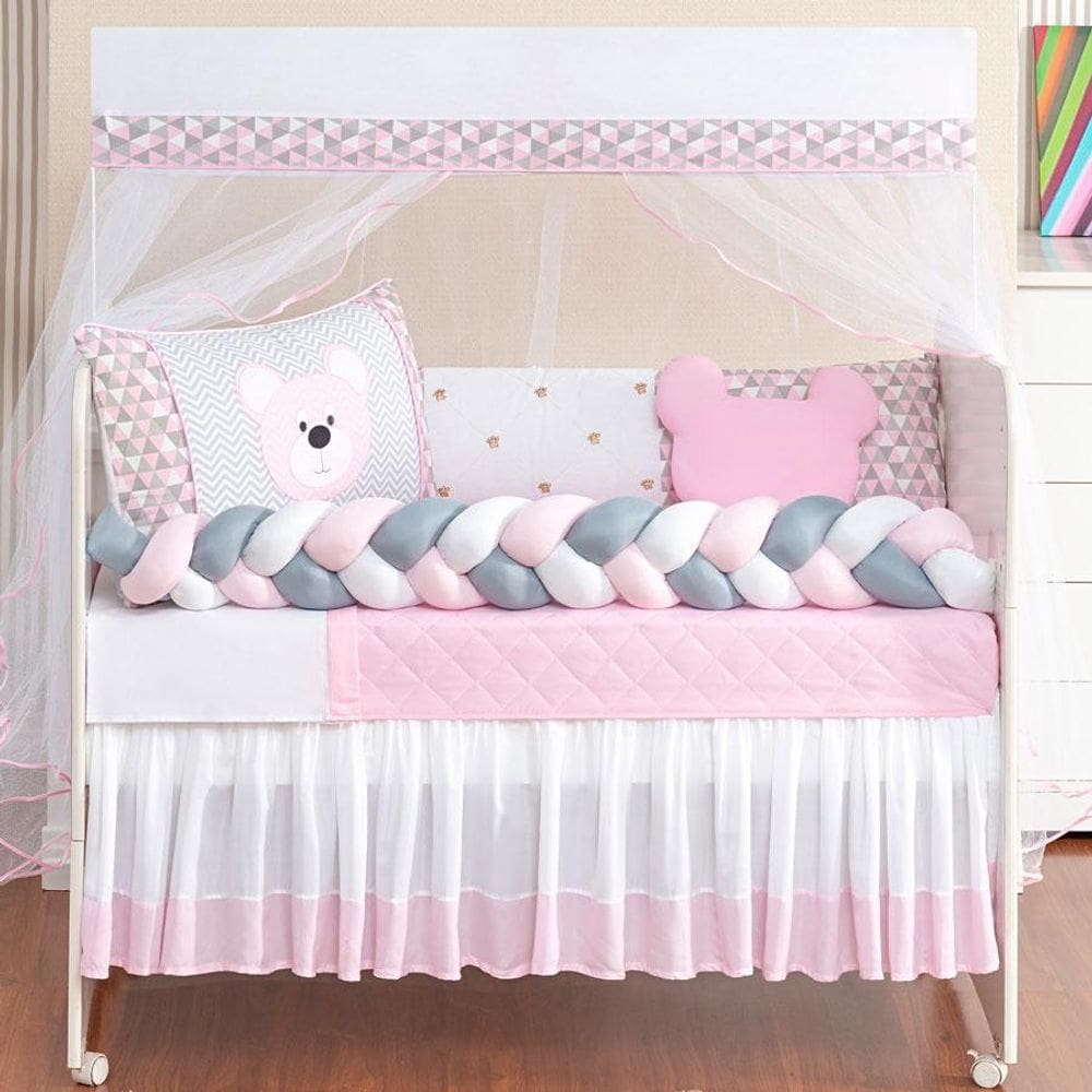 Kit Jogo De Berço Ursinho Kit Americano Urso Baby Para Bebe