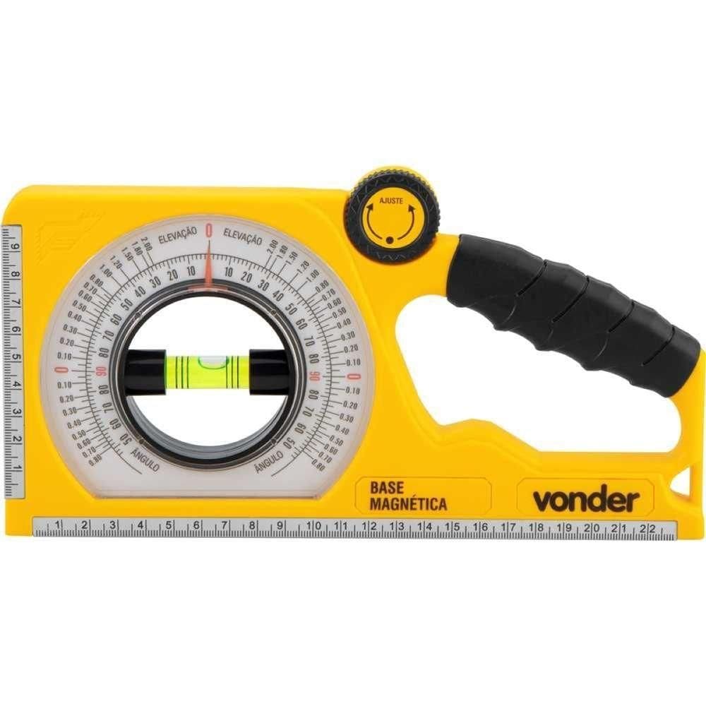 Medidor De ângulo Inclinômetro 0-90° Base Magnética Vonder