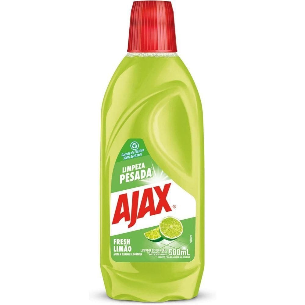 Limpador Diluível Ajax Fresh Limão Limpeza Pesada 500ml