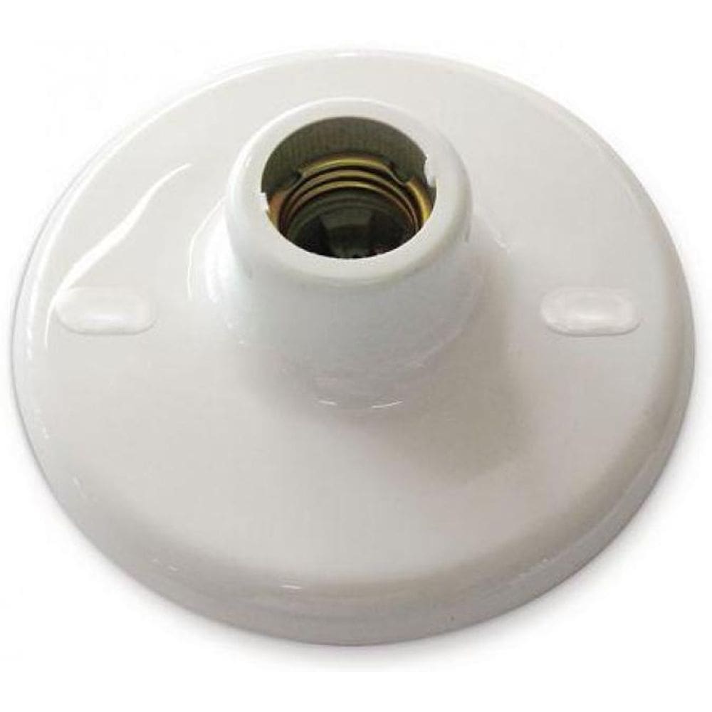 Plafon Pvc Branco C/Soquete Porcelana E27