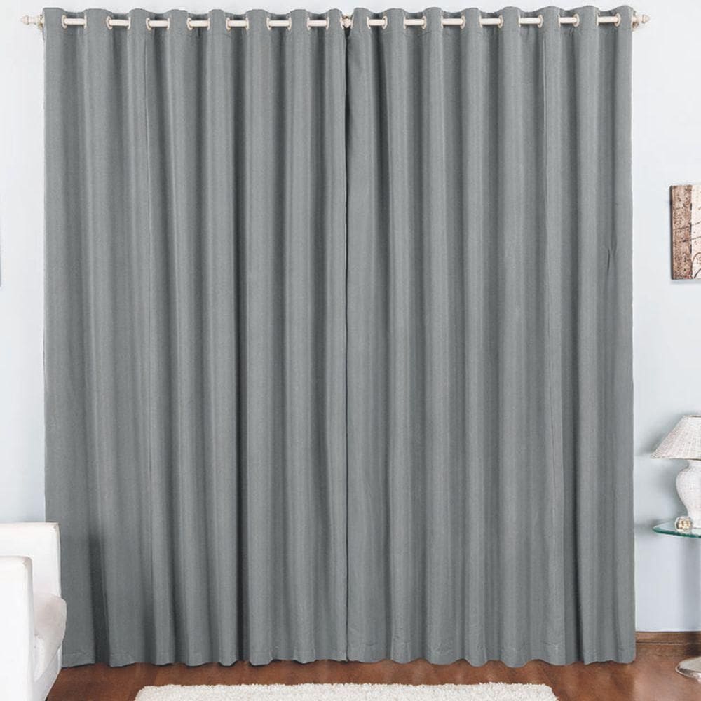 Cortina Pryme 2 Metros Sala Quarto Em Oxford Varão Cinza