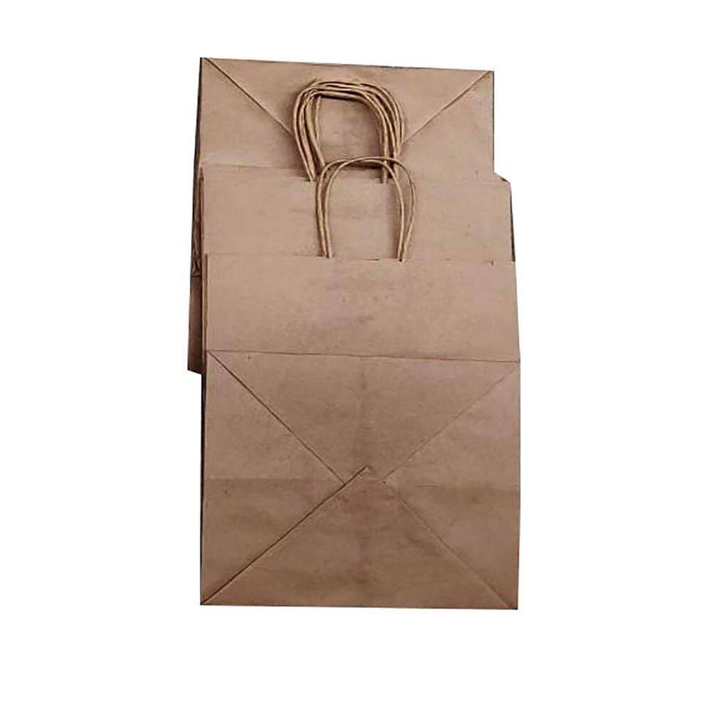 Sacola Papel Delivery Kraft 120G 25X22X30Cm Pacote Com 100