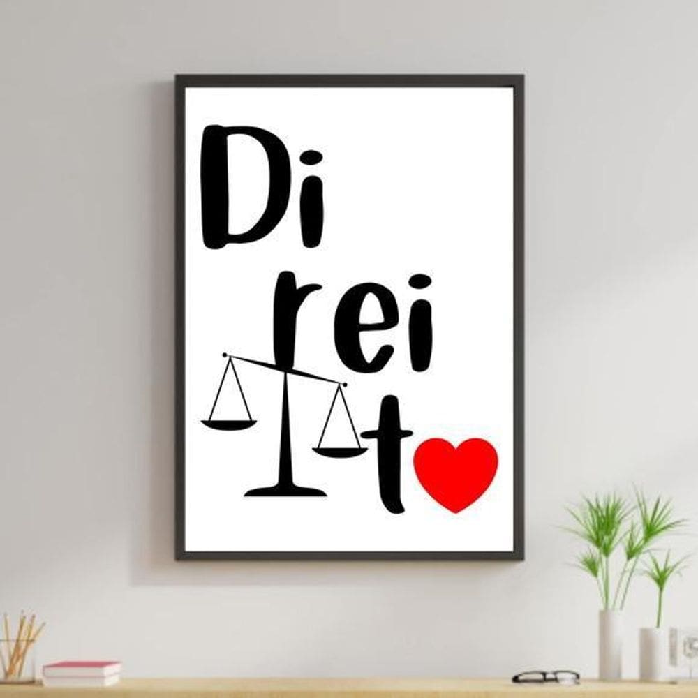 Quadro Profissões - Direito 33X24Cm - Com Vidro