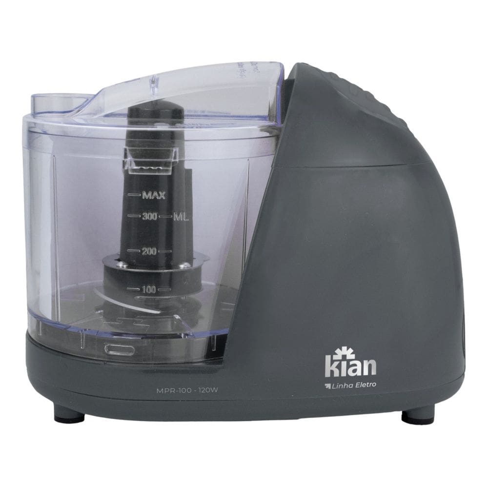 Processador de Alimentos Mini Eletrico Turbo 120w Cinza Lunar 220v Kian