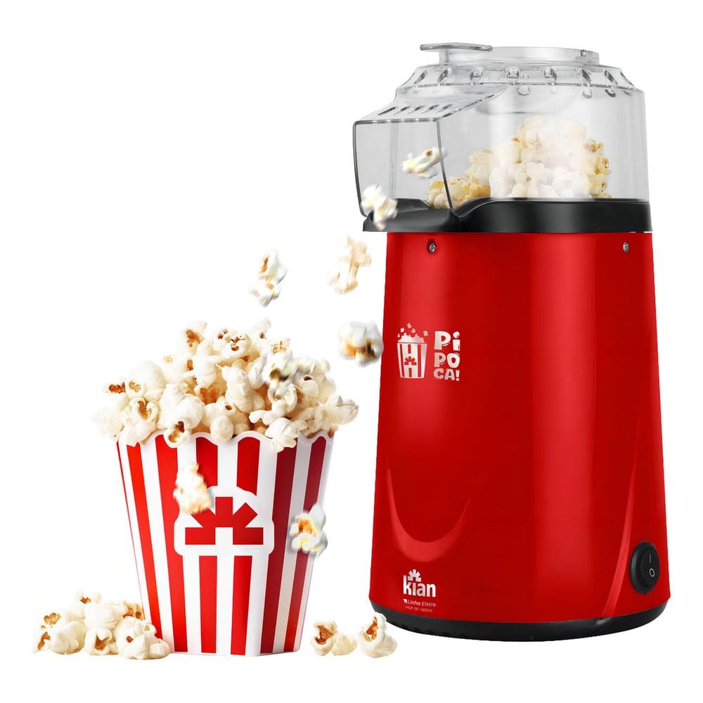Pipoqueira Eletrica Vermelha 1200w POP01  Kian 220v