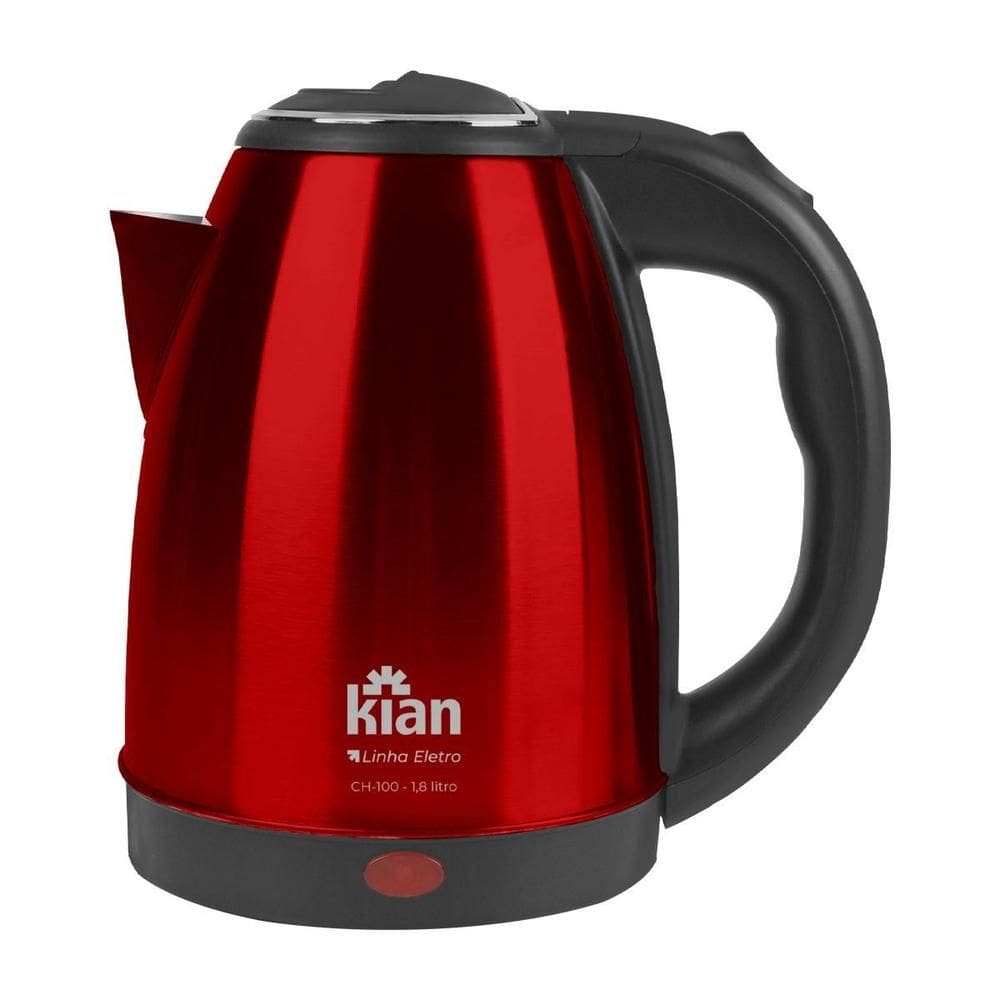 Chaleira Elétrica 1,8L 1000W CH100 Vermelha Kian 127v