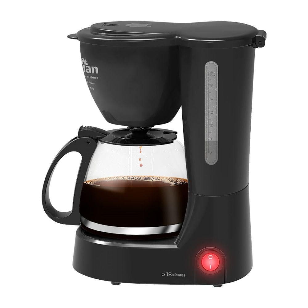 Cafeteira Elétrica CF102 18 Xícaras 650W Jarra de Vidro Filtro Permanente Kian 127V