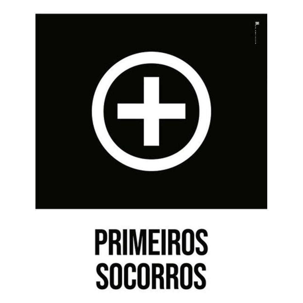 Kit 3 Placas Sinalização - Primeiros Socorros Desenho