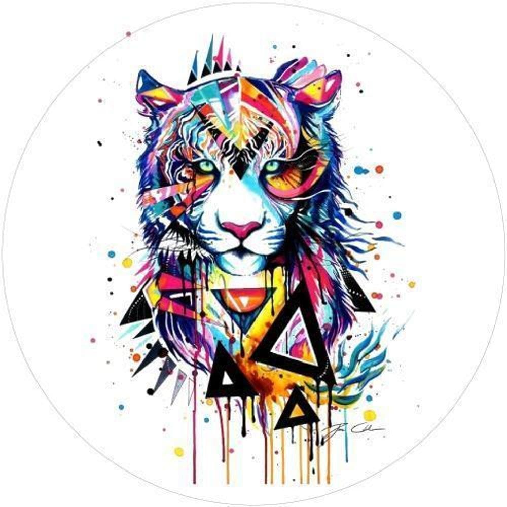 Capa De Estepe Ecosport Aircross Pintura Abstrata Do Tigre