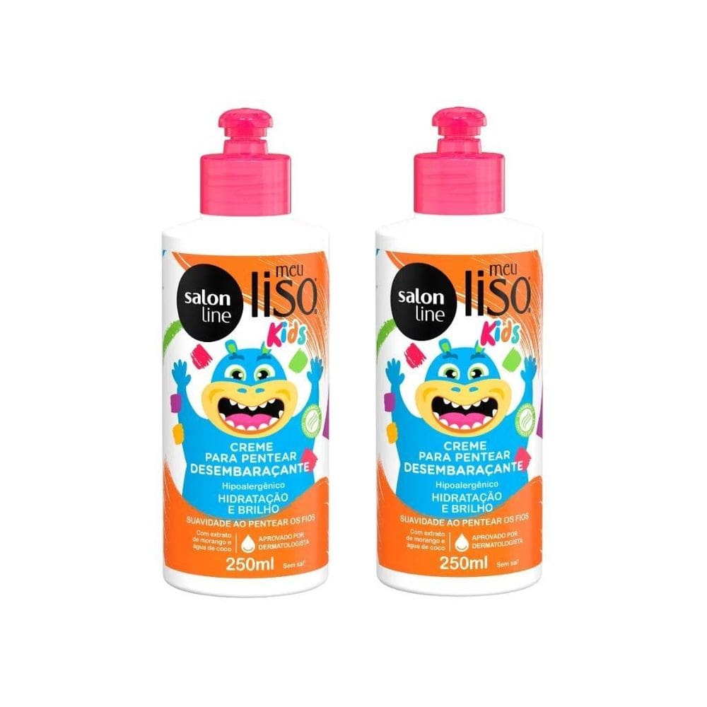 Creme Para Pentear Salon Line Meu Lisinho Kids 250Ml-Kit 2Un