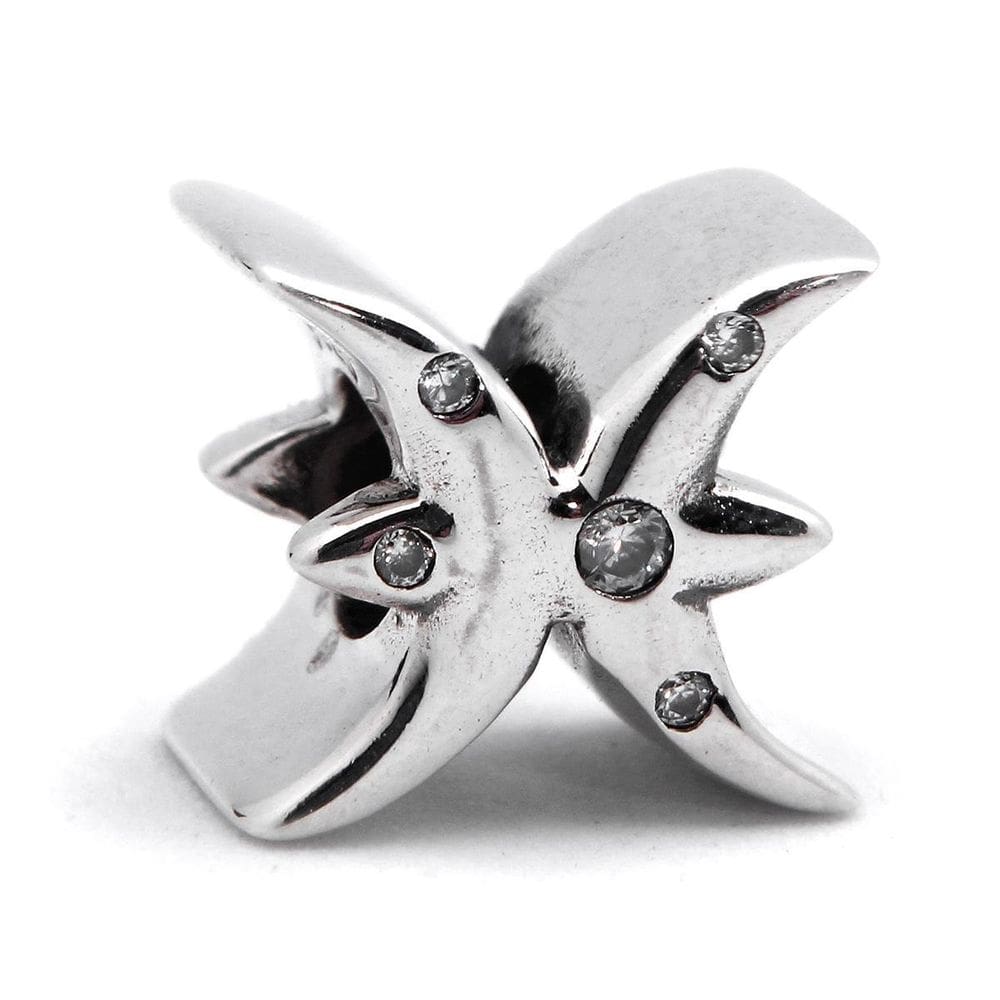 Berloque Separador Signo de Peixes - Prata 925 e Zircônia