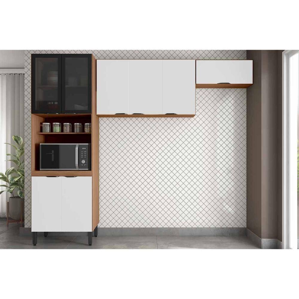 Cozinha Modulada Demóbile 3 Peças Firenze C3P52 Amendola/Nude Prime TX