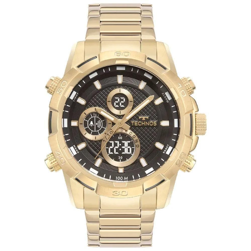 Relógio Technos Digitech Bj4060ab/1p Dourado Masculino