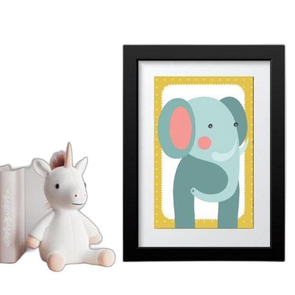 Quadro Infantil Safari Elefantinho- 60X48Cm