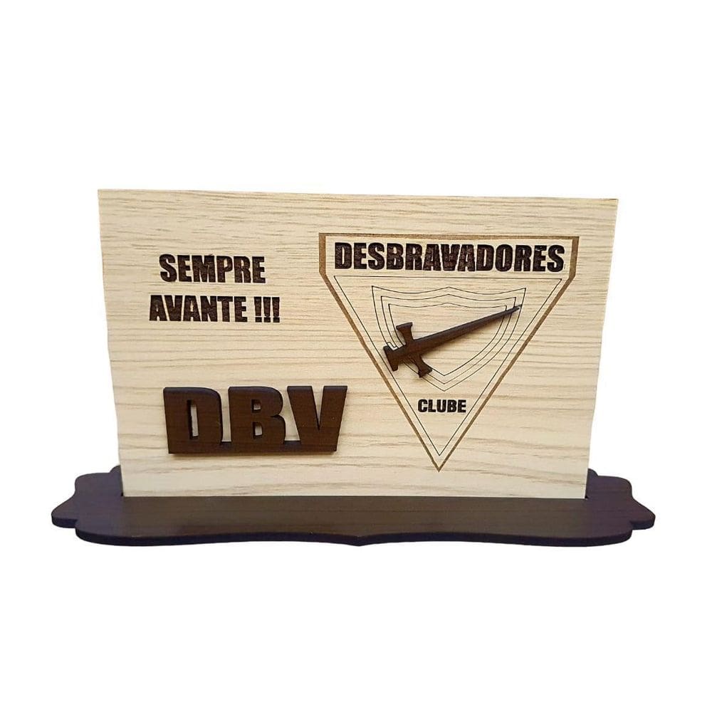 Placa Decorativa Desbravadores Para Mesa Personalizada Dbv