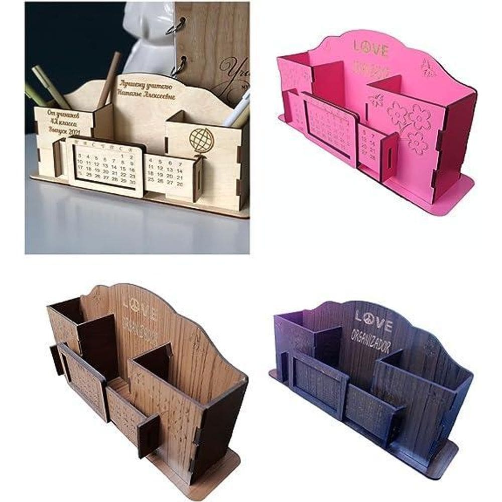 Mesa Organizada: Organizador Multiuso Com Calendário De Mdf