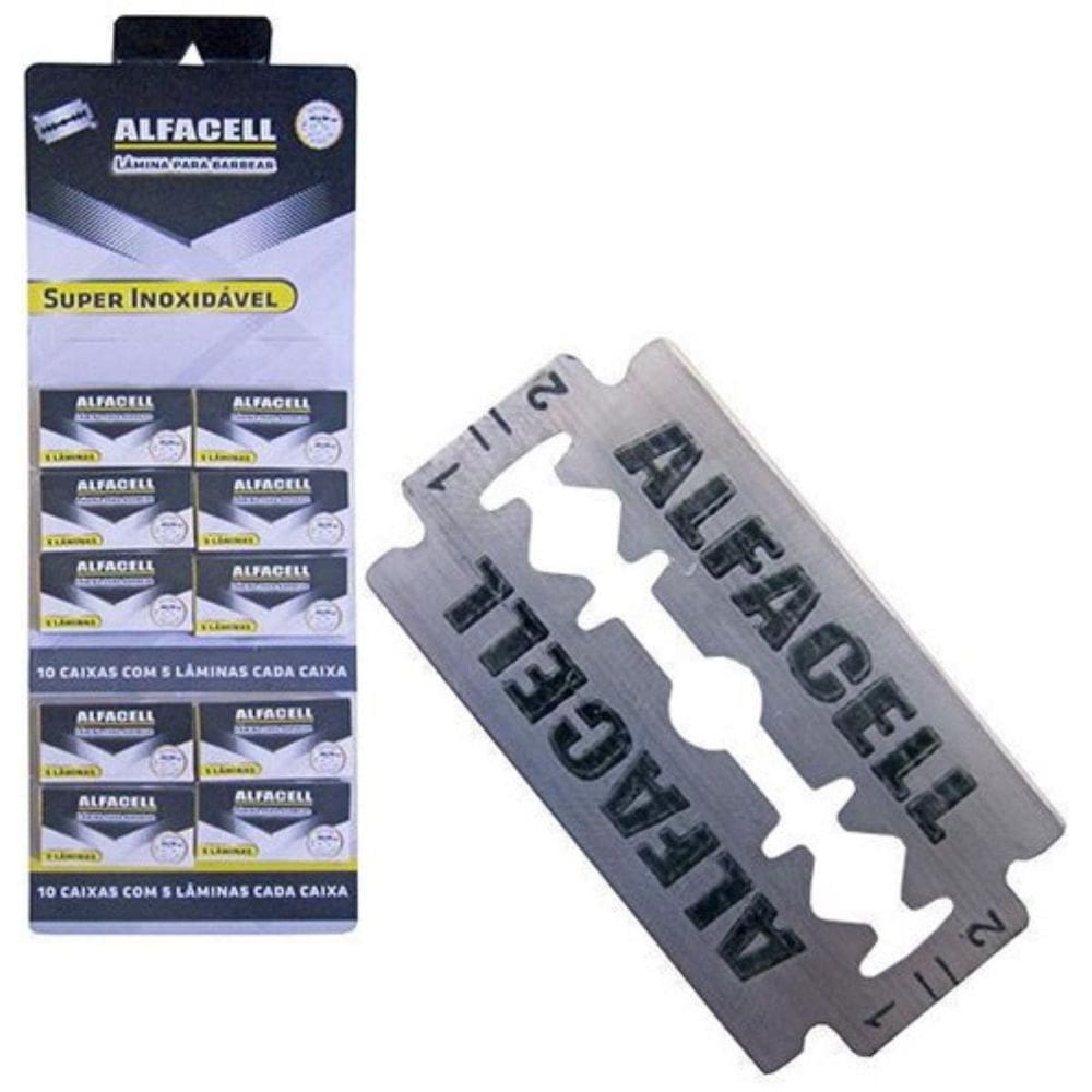 Lamina Para Barbear Alfacell Caixa 50 Unidades