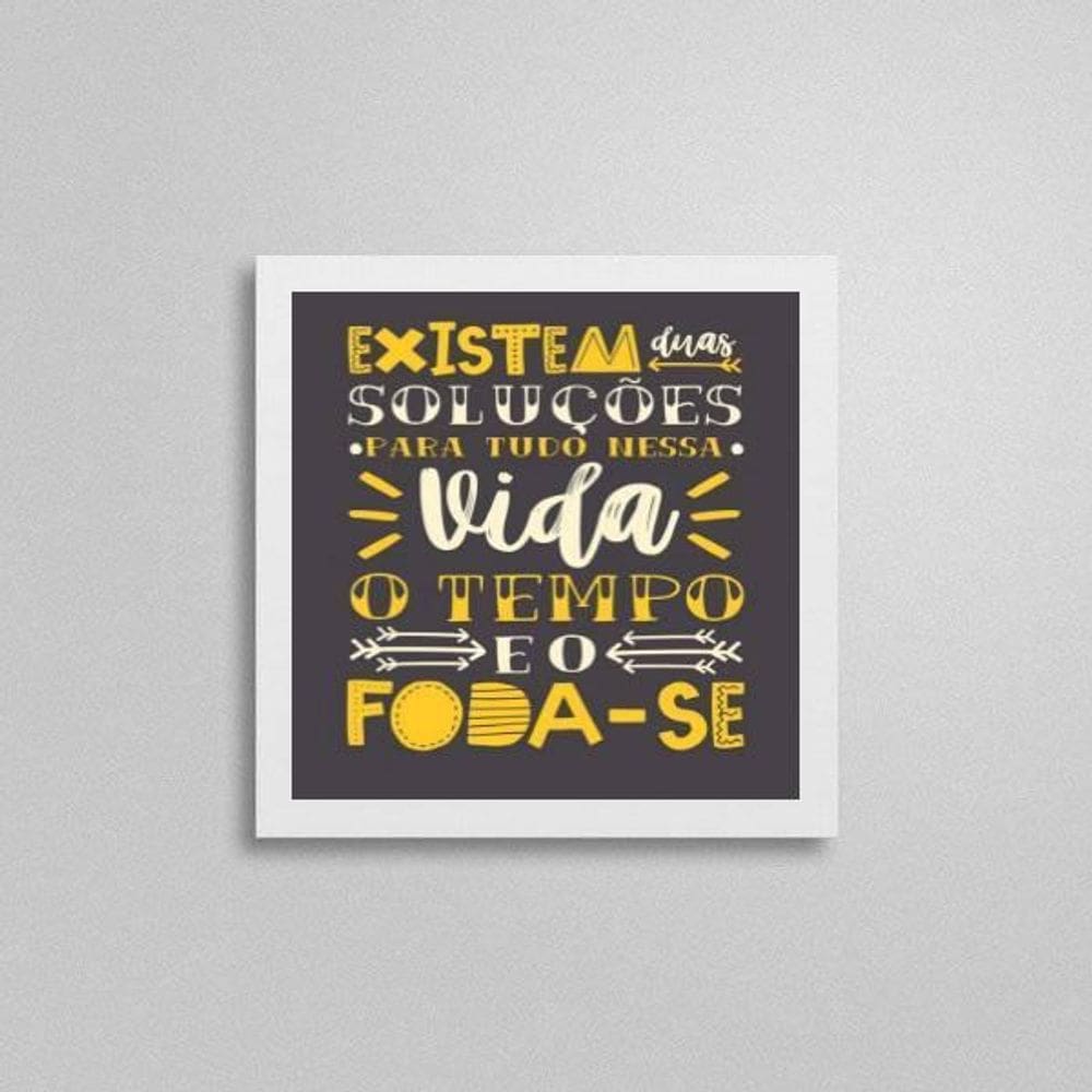 Quadro Quadrado Soluções Para A Vida 20X20Cm