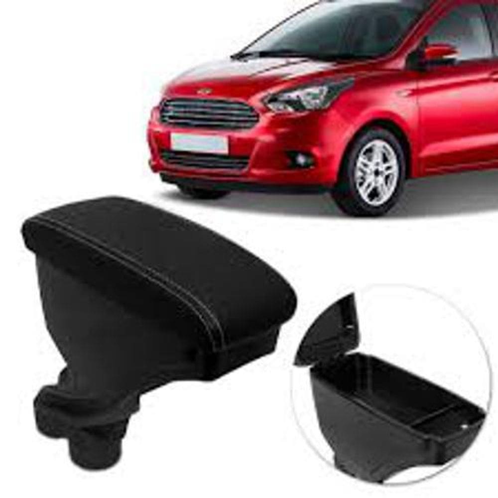 Apoio De Braço Ford Ka Tecido Cinza C/Costura Cinza
