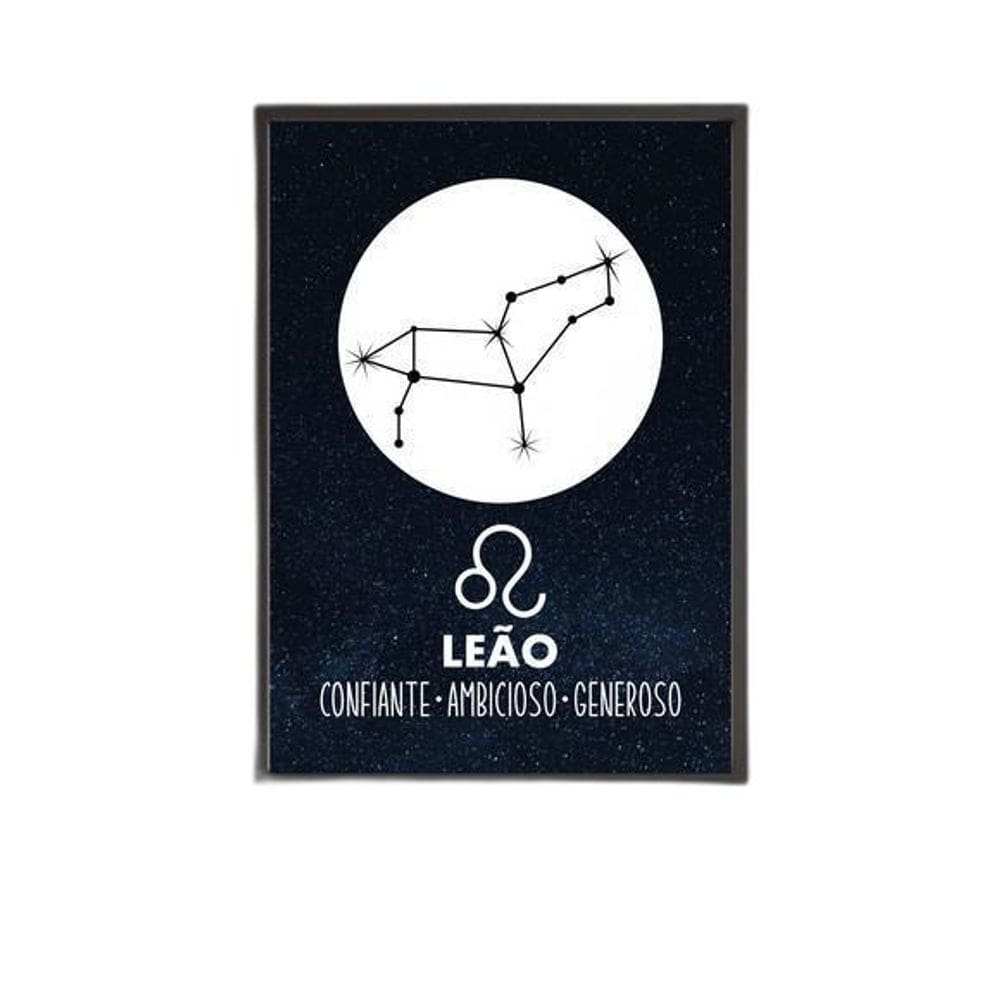 Quadro Coleção Signos - Leão 24X18Cm