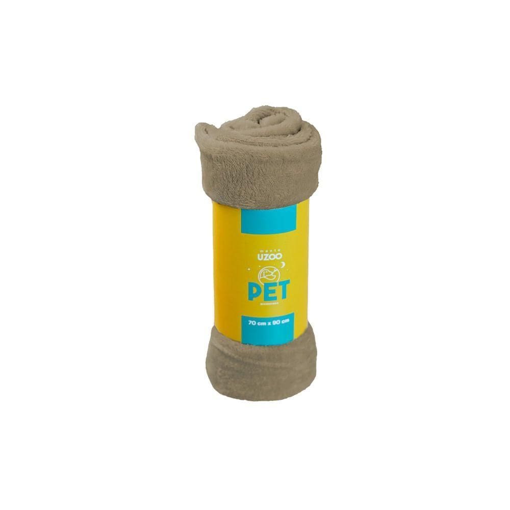 Manta Microfibra Flannel Pet 70x90cm - Uzoo Manta Microfibra Flannel Pet 70x90cm Marrom