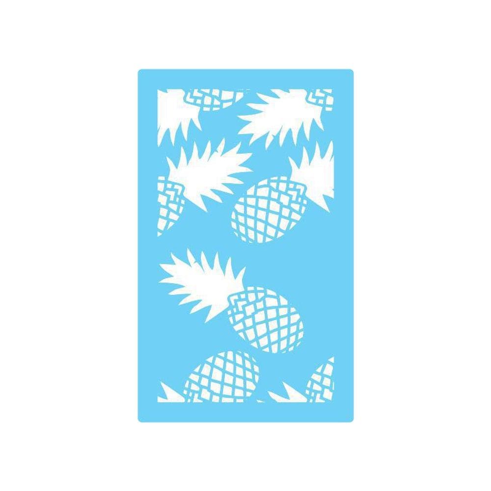 Stencil De Parede Tamako Estampa Abacaxi - 55X90Cm - Ref 496