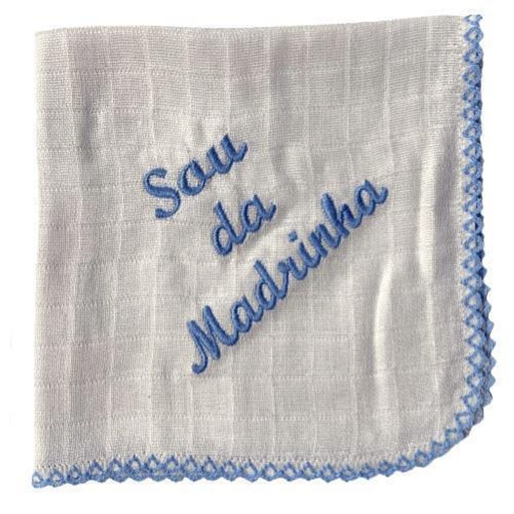 1 Fralda De Boca Masculino Com Frase Sou Da Madrinha