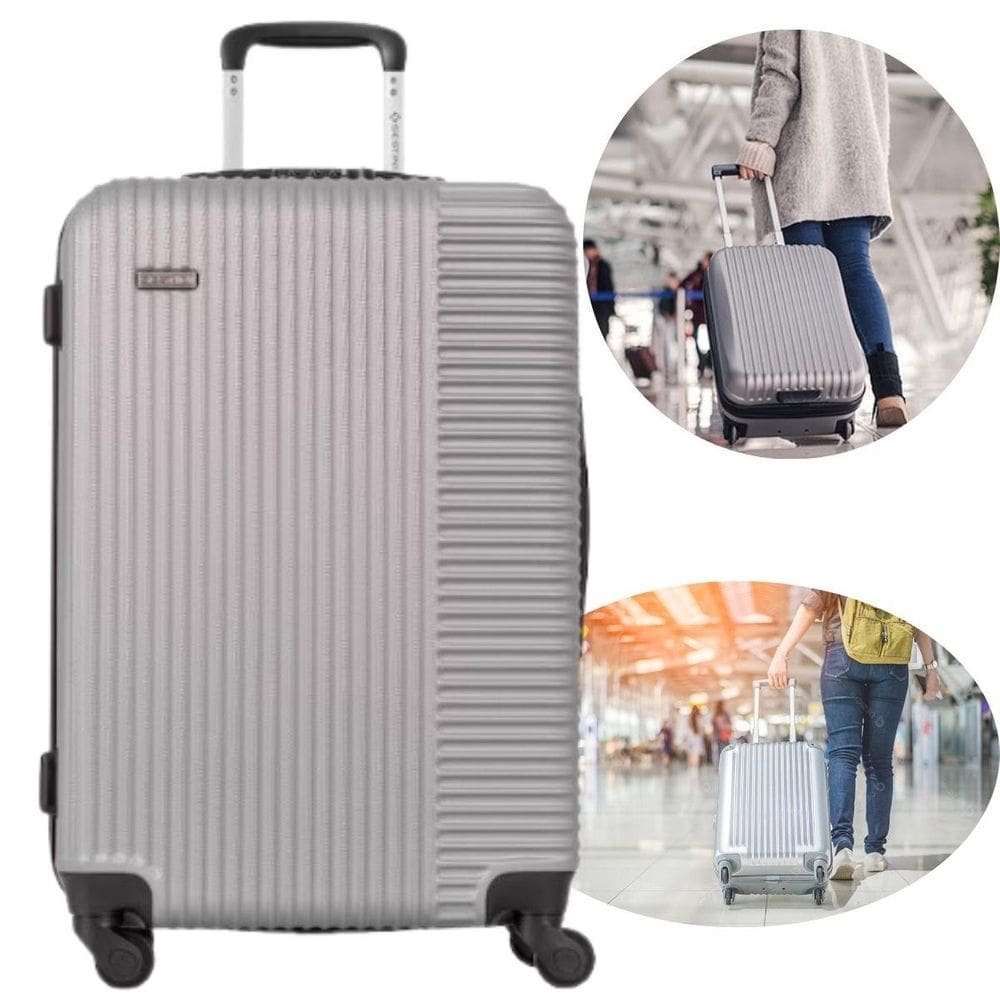Mala Média De Viagem Fechadura Segurança E Rodinhas