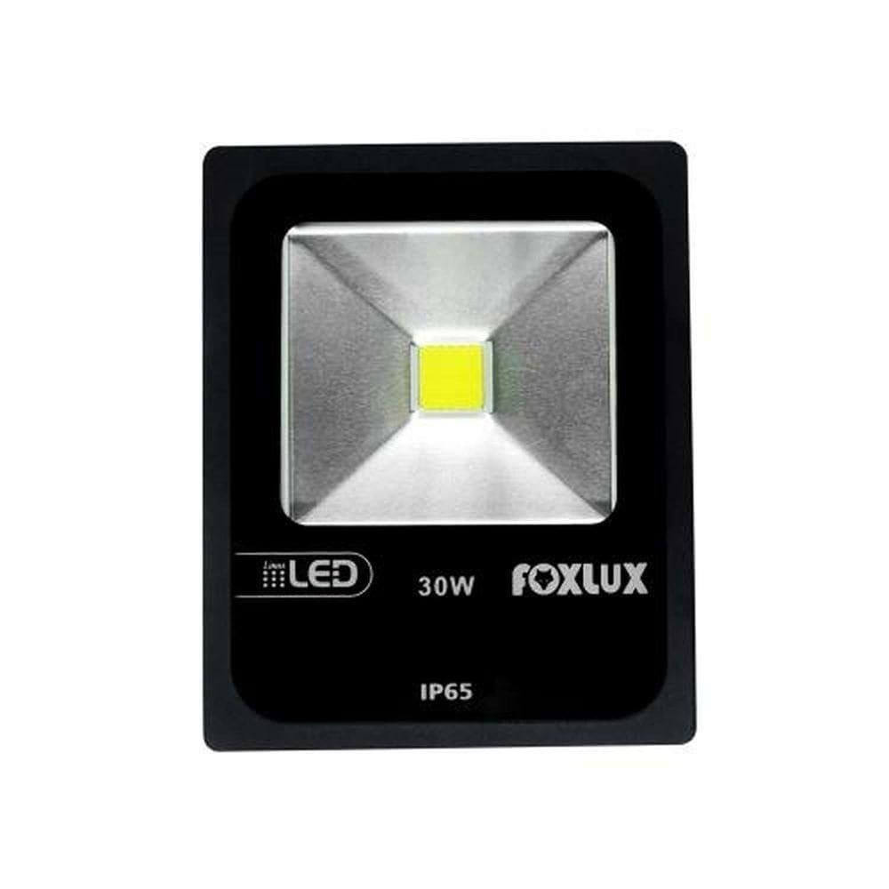 Refletor Led 30w 6500k Ip65 - Foxlux - Corpo Alumínio - Driver Embutido - Bivolt