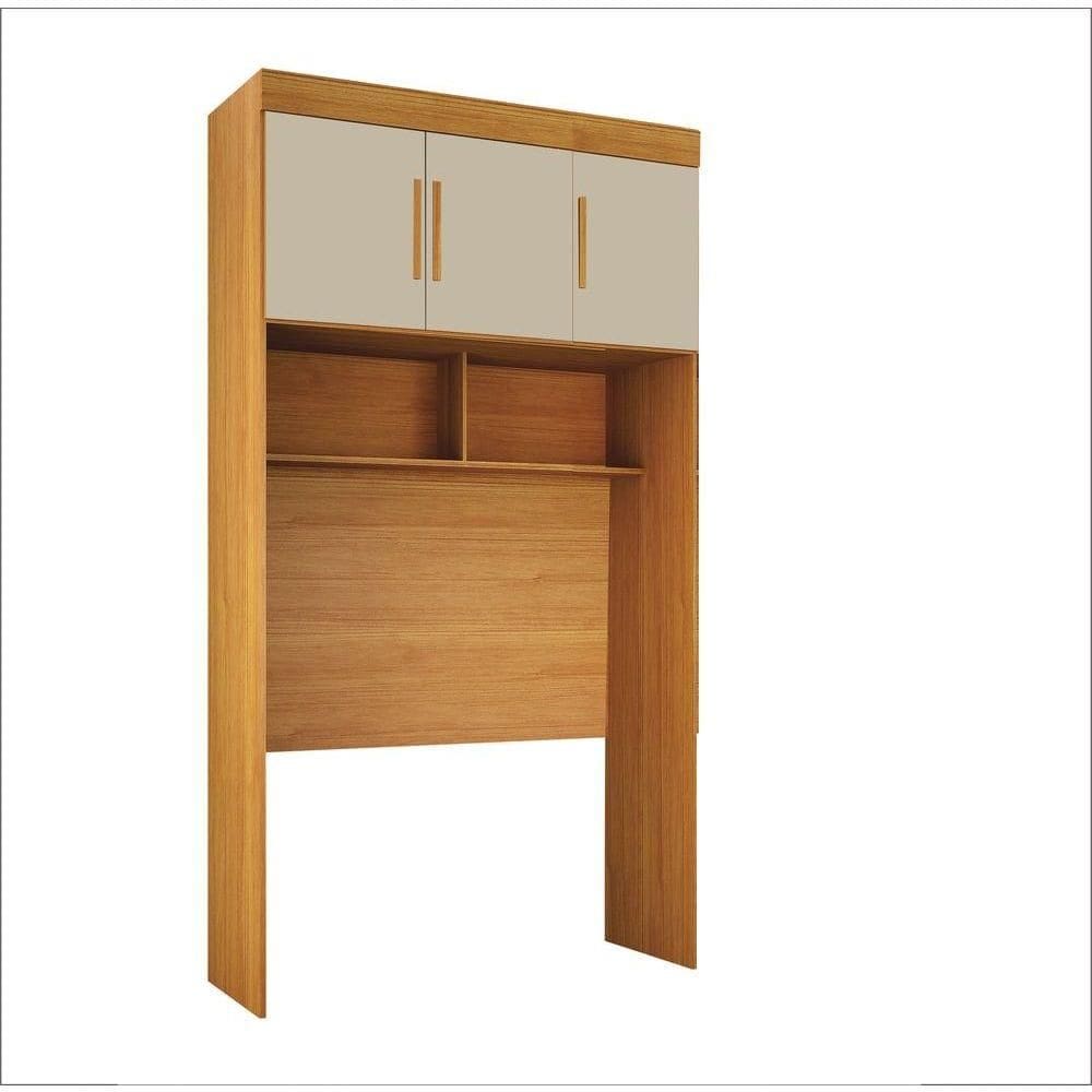 Modulado Aero Solteiro 3 Portas Orion - Leifer Móveis Cinamomo/off White