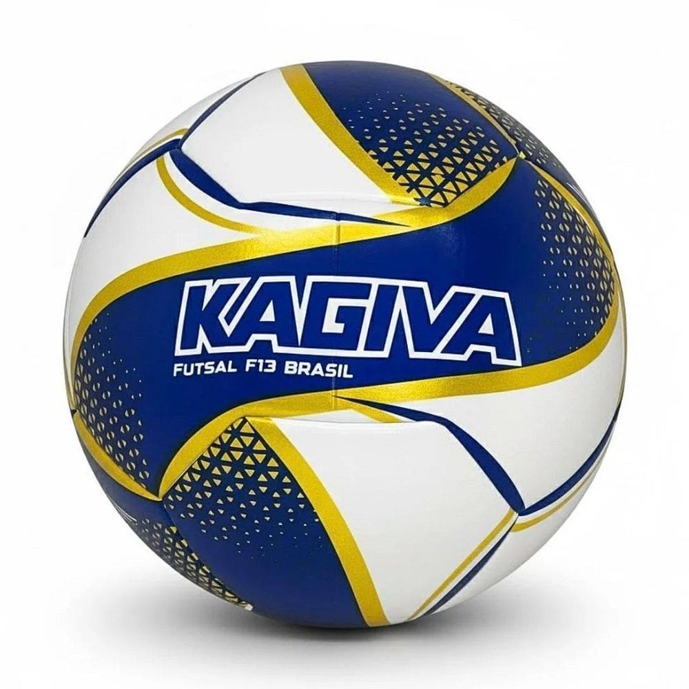 Bola Futsal Infantil Kagiva F13 Brasil Sub 13 Azul e Dourado