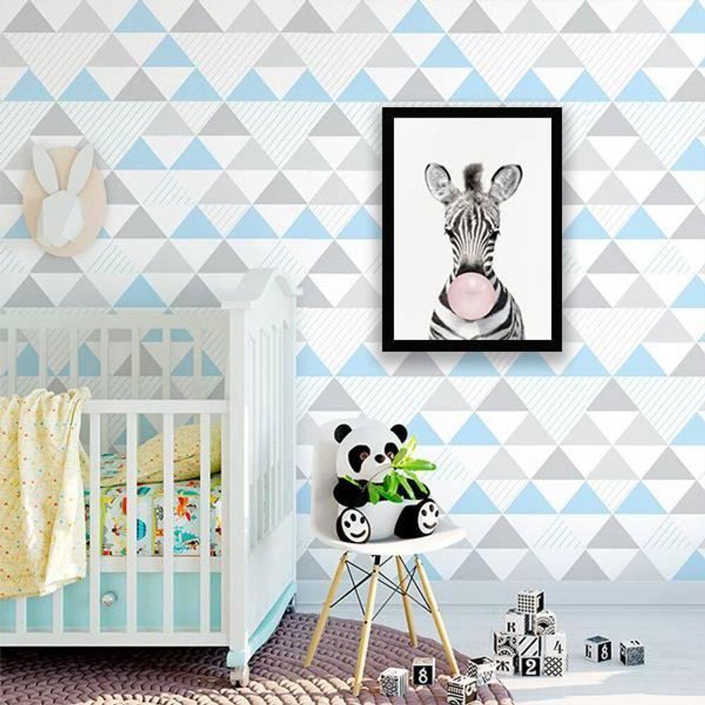 Quadro Zebra Chicletes 24X18Cm - Com Vidro