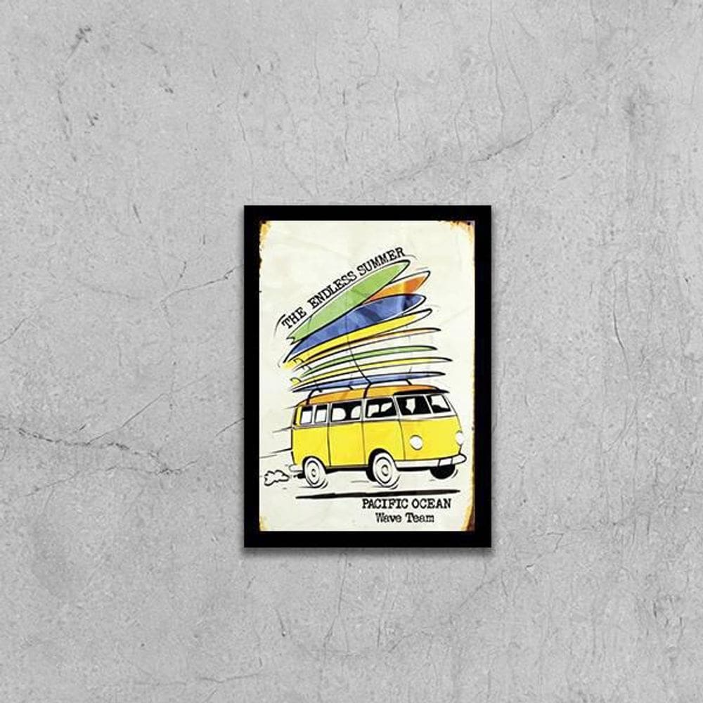 Quadro Kombi Com Pranchas De Surf 24X18Cm