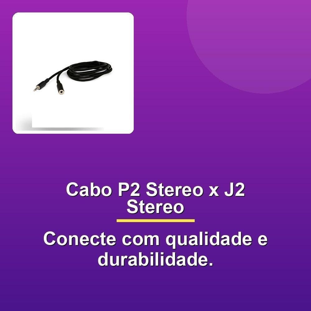 Cabo P2 Stereo X J2 Stereo Níquel