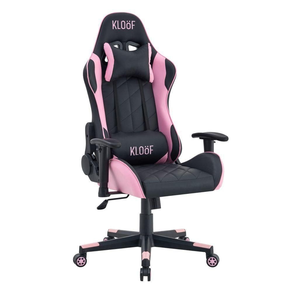 Cadeira Giratória Gamer Reclinável Kl3 Preto E Rosa