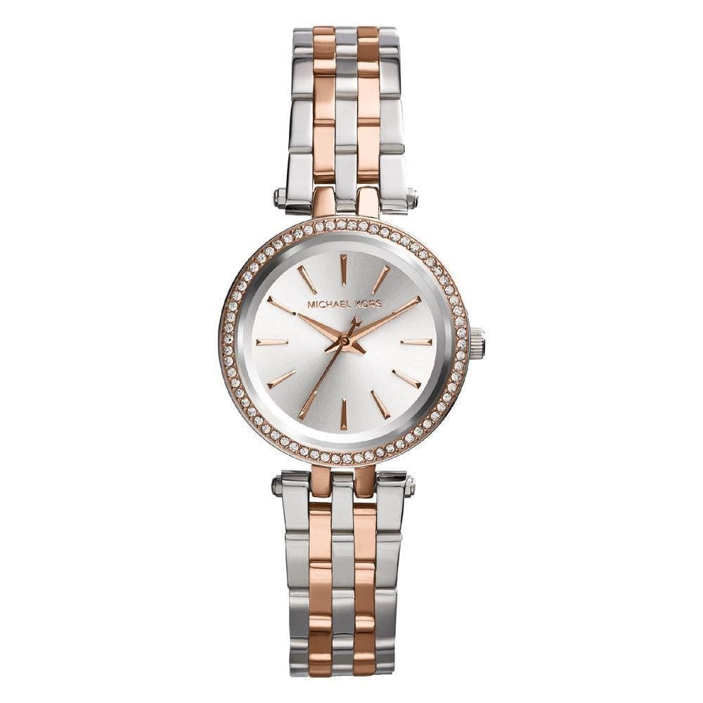 Relógio Michael Kors Petite Darci Mk3298/1kn Rose E Prata