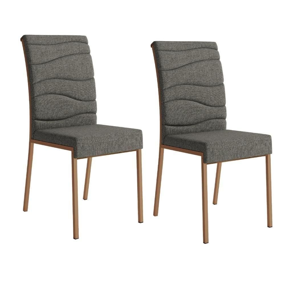 Cadeira Duna Carraro Grafite Com Rosê