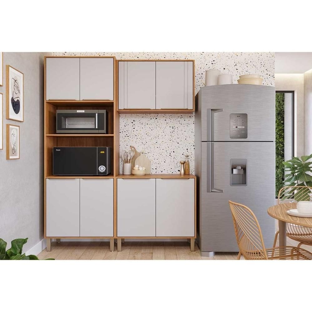 Cozinha Modulada MGM 3 Peças Áurea C3P56 Cinamomo/Off