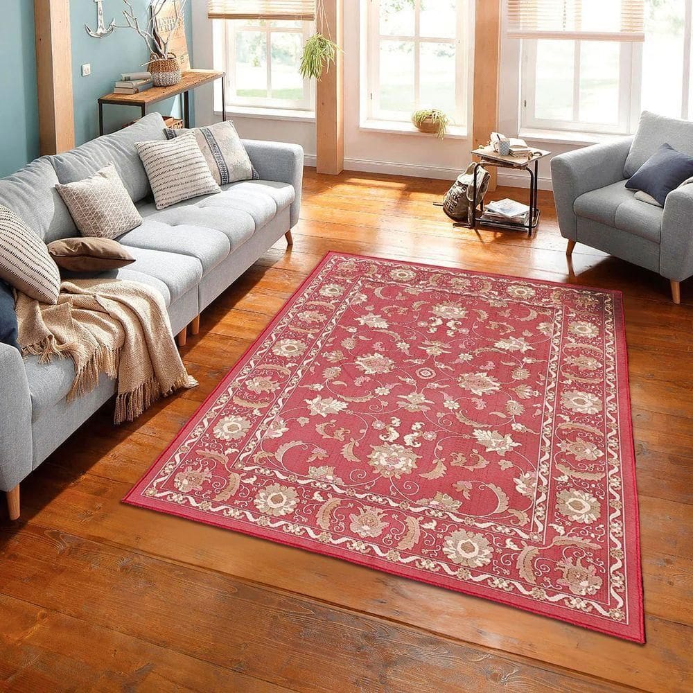 Tapete Sala Nobre 2,00x2,50 Antider Domani Petunia Vermelho