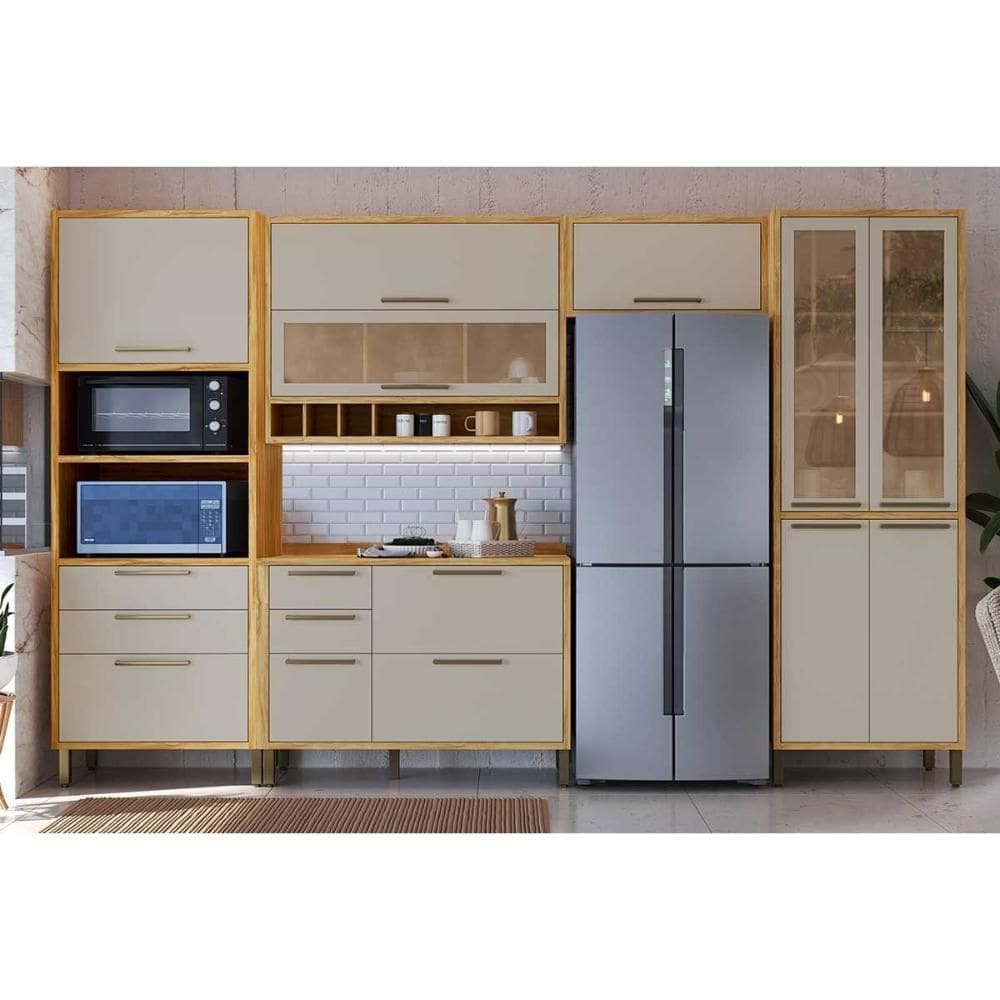 Cozinha Modulada Ronipa 5 Peças Syrah C5P147 Amendoa/Off White