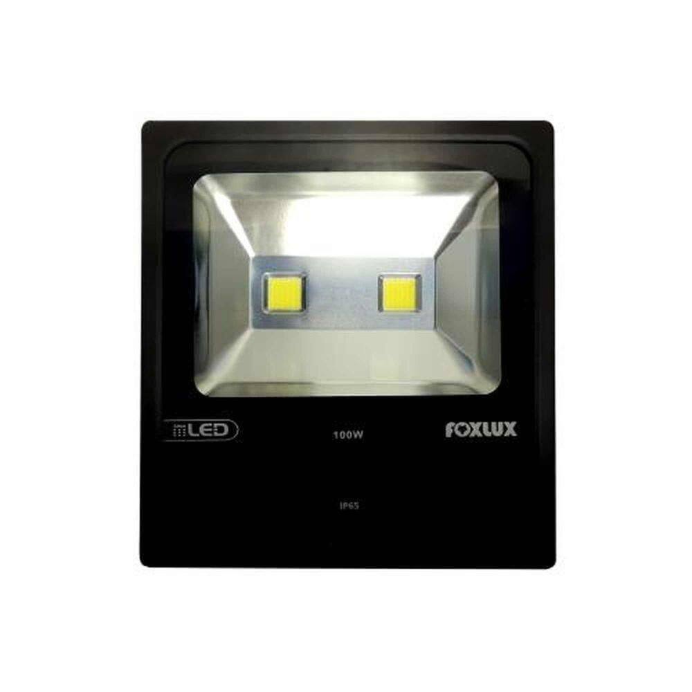 Refletor Led 100w 6500k Ip65 Foxlux - Corpo Alumínio - Driver Embutido - Bivolt - 7500 Lumens